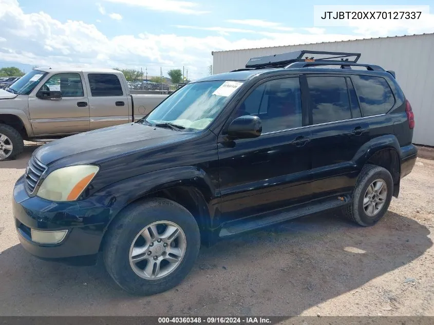 2007 Lexus Gx 470 VIN: JTJBT20XX70127337 Lot: 40360348