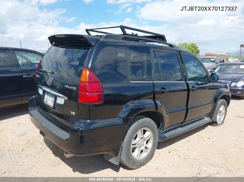 2007 Lexus Gx 470 VIN: JTJBT20XX70127337 Lot: 40360348