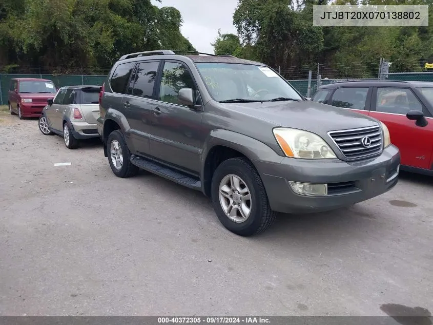 JTJBT20X070138802 2007 Lexus Gx 470 470