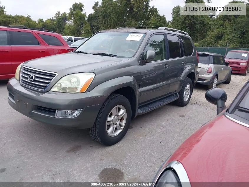 JTJBT20X070138802 2007 Lexus Gx 470 470