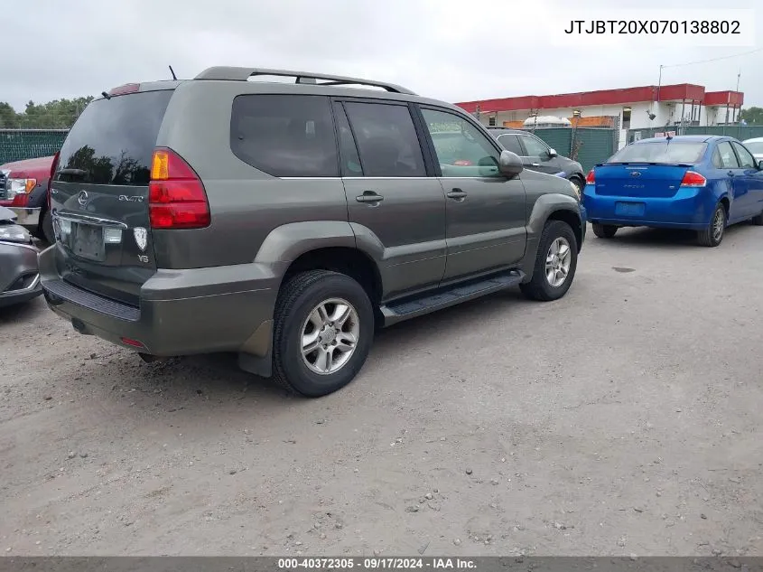 JTJBT20X070138802 2007 Lexus Gx 470 470