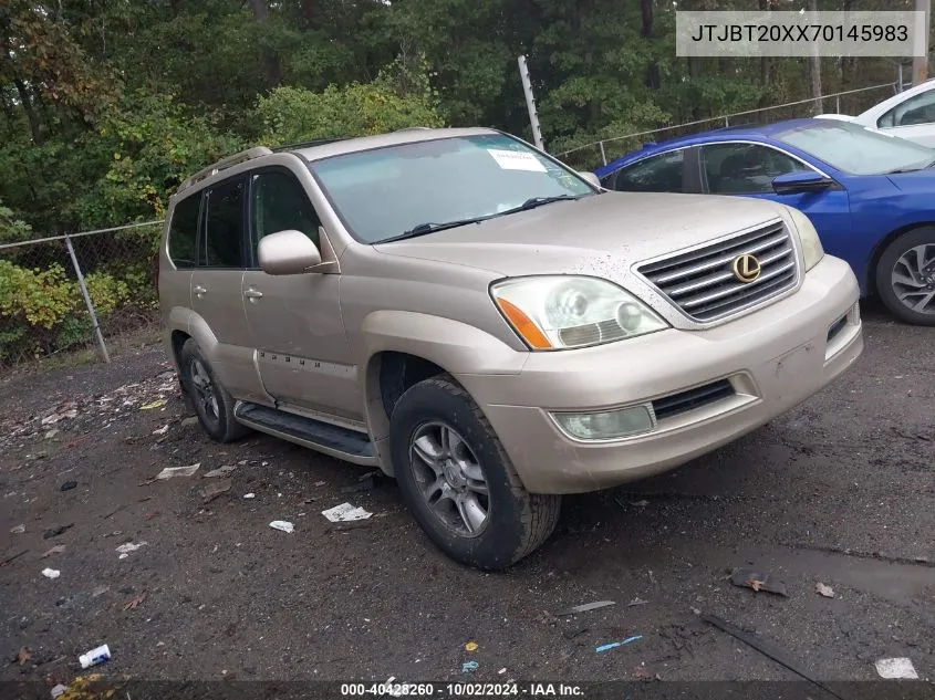 2007 Lexus Gx 470 VIN: JTJBT20XX70145983 Lot: 40428260