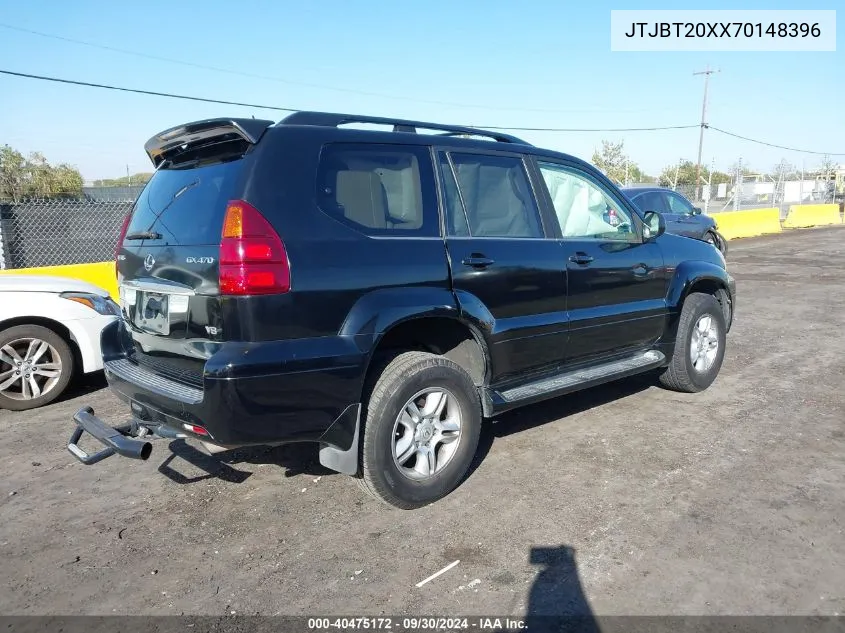 2007 Lexus Gx 470 VIN: JTJBT20XX70148396 Lot: 40475172