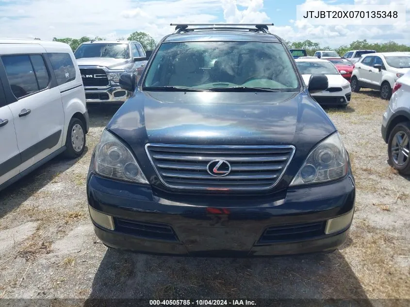 2007 Lexus Gx 470 VIN: JTJBT20X070135348 Lot: 40505785