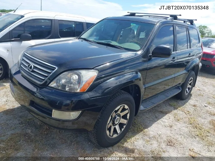 2007 Lexus Gx 470 VIN: JTJBT20X070135348 Lot: 40505785