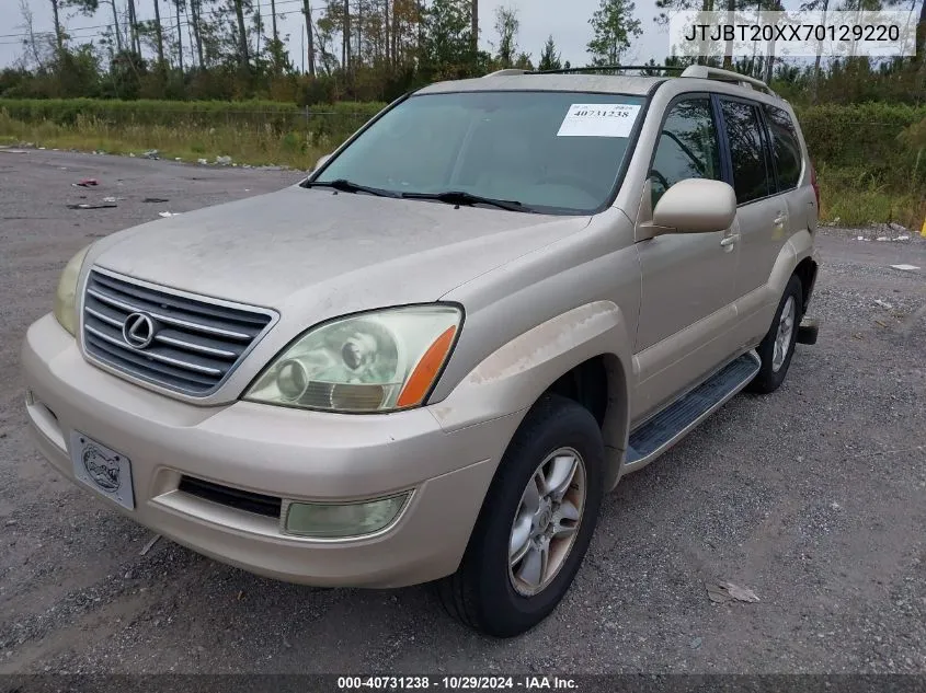 2007 Lexus Gx 470 VIN: JTJBT20XX70129220 Lot: 40731238