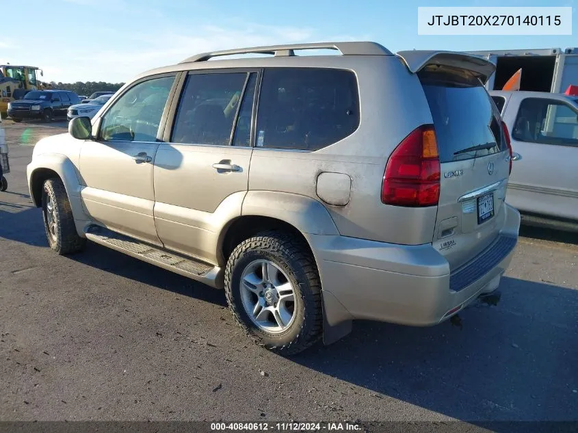 JTJBT20X270140115 2007 Lexus Gx 470