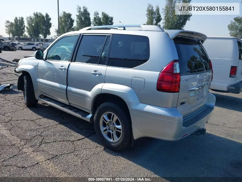 JTJBT20X580155841 2008 Lexus Gx 470