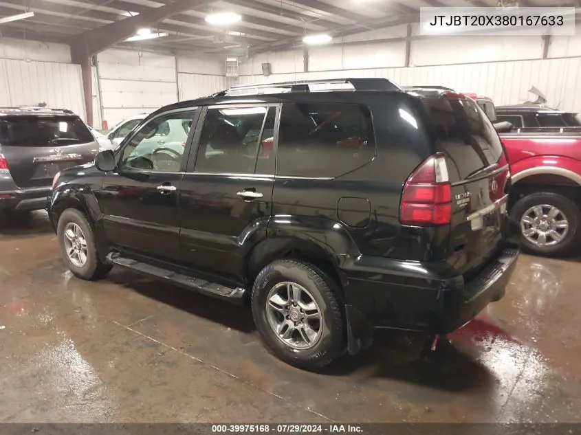 2008 Lexus Gx 470 VIN: JTJBT20X380167633 Lot: 39975168