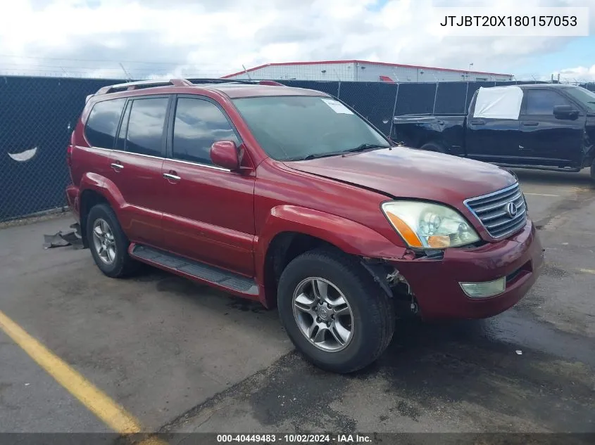 2008 Lexus Gx 470 VIN: JTJBT20X180157053 Lot: 40449483