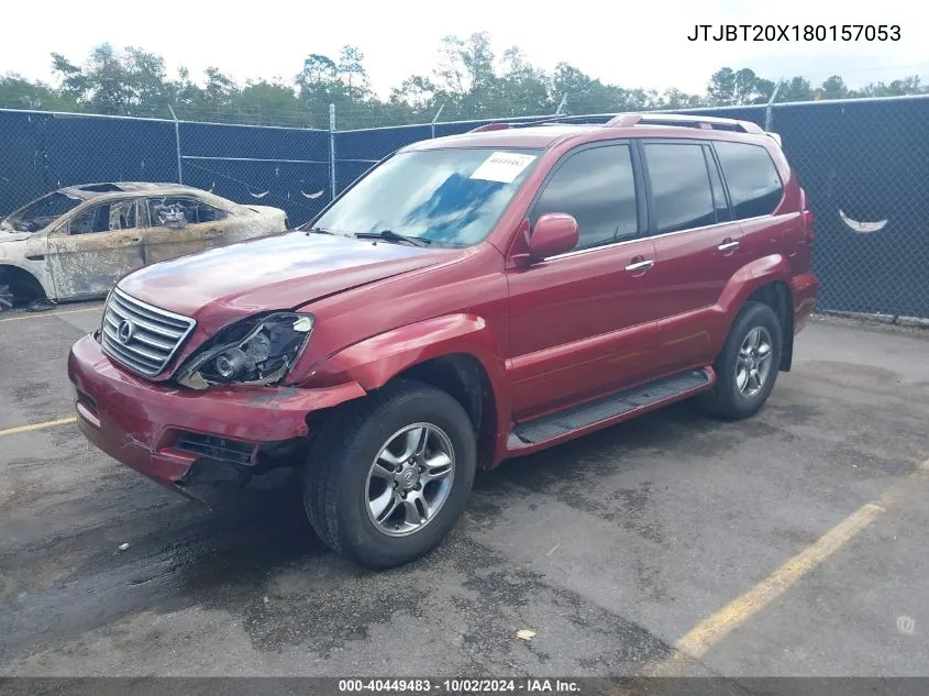 2008 Lexus Gx 470 VIN: JTJBT20X180157053 Lot: 40449483