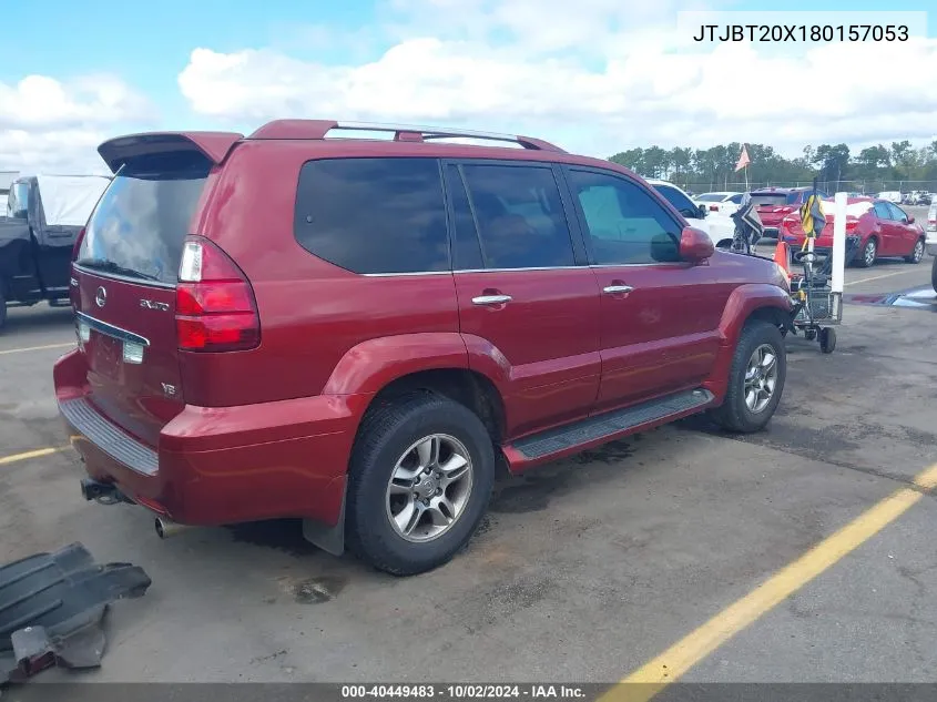 2008 Lexus Gx 470 VIN: JTJBT20X180157053 Lot: 40449483