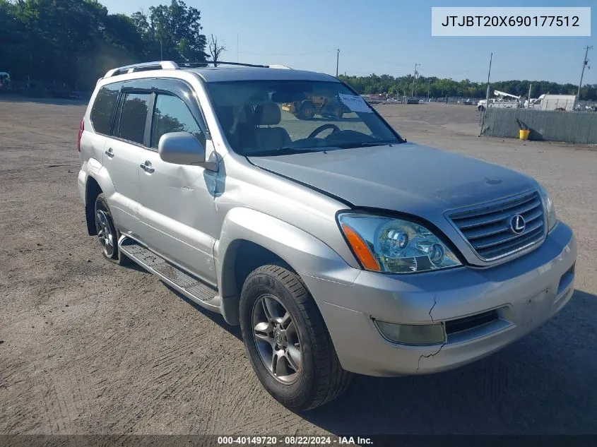 2009 Lexus Gx 470 VIN: JTJBT20X690177512 Lot: 40149720