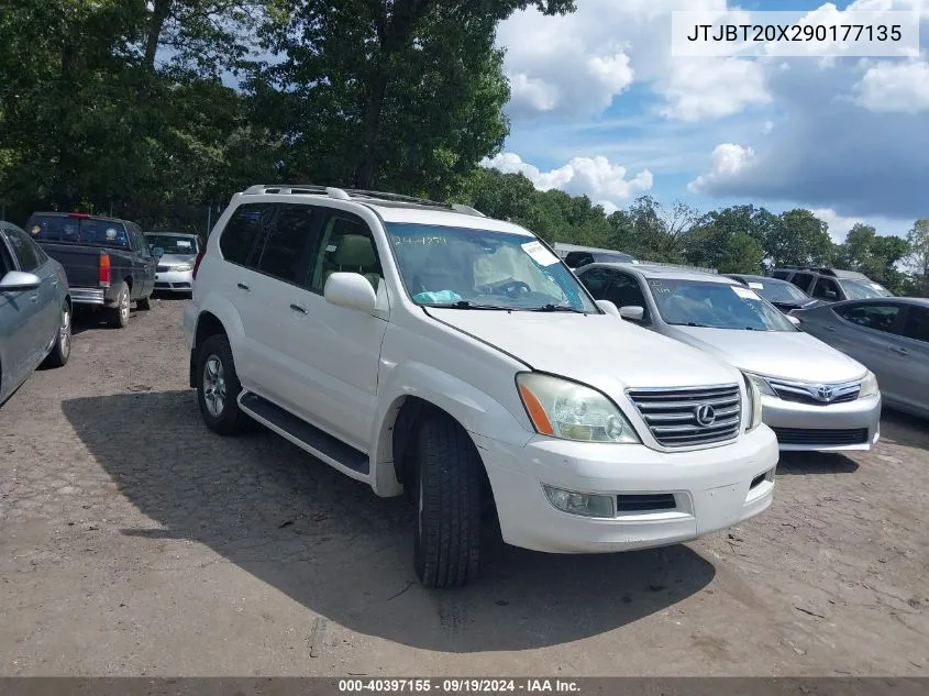 2009 Lexus Gx 470 VIN: JTJBT20X290177135 Lot: 40397155