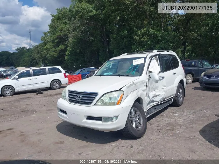 2009 Lexus Gx 470 VIN: JTJBT20X290177135 Lot: 40397155