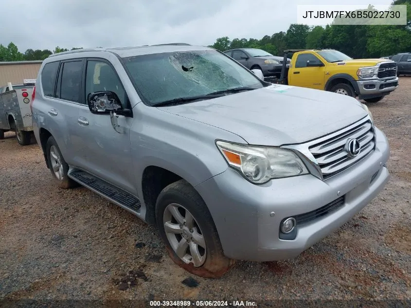 2011 Lexus Gx 460 VIN: JTJBM7FX6B5022730 Lot: 39348989