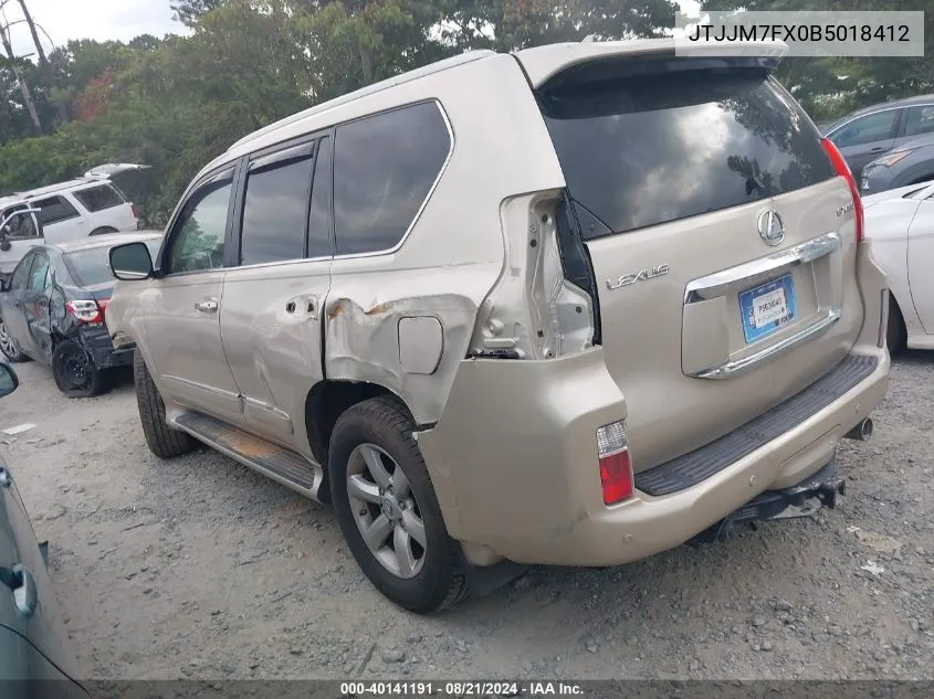 2011 Lexus Gx Premium VIN: JTJJM7FX0B5018412 Lot: 40141191