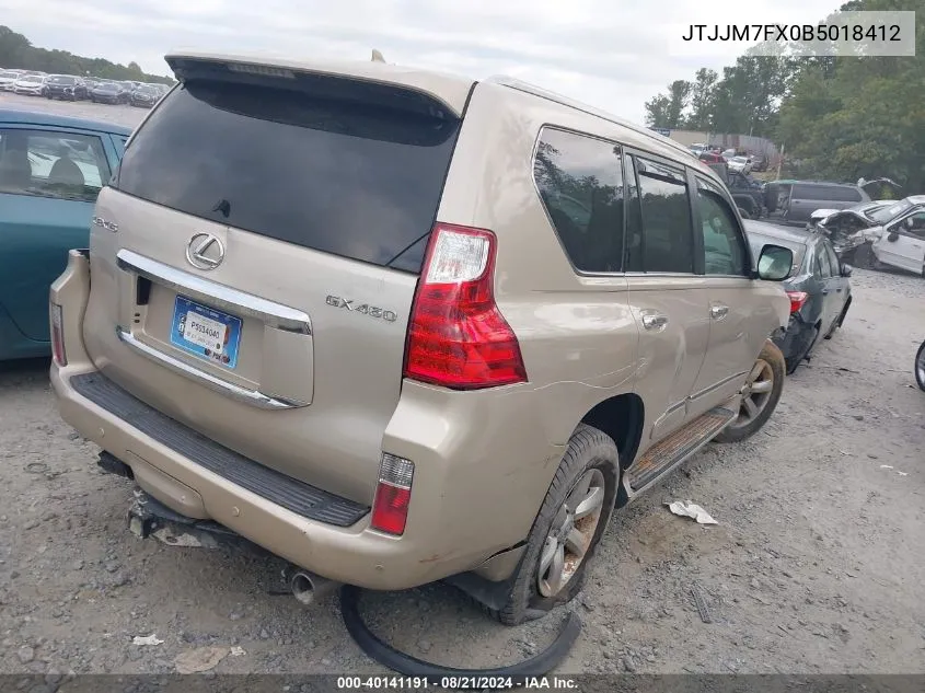 JTJJM7FX0B5018412 2011 Lexus Gx Premium