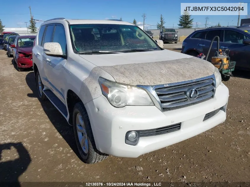 2012 Lexus Gx VIN: JTJBM7FX3C5042094 Lot: 12130376