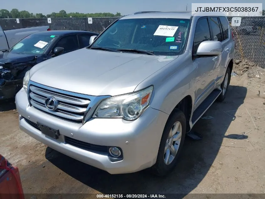 2012 Lexus Gx VIN: JTJBM7FX3C5038367 Lot: 40152135