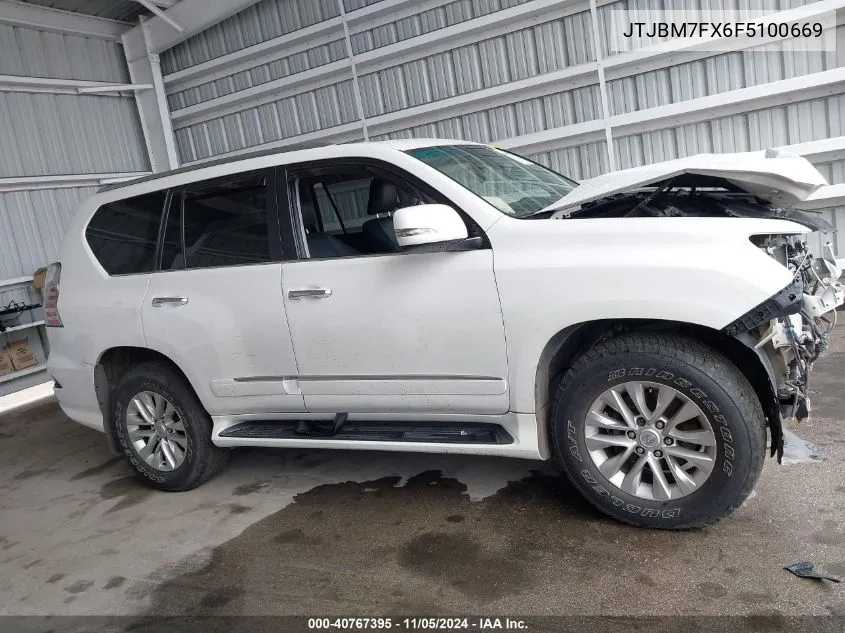 2015 Lexus Gx 460 VIN: JTJBM7FX6F5100669 Lot: 40767395