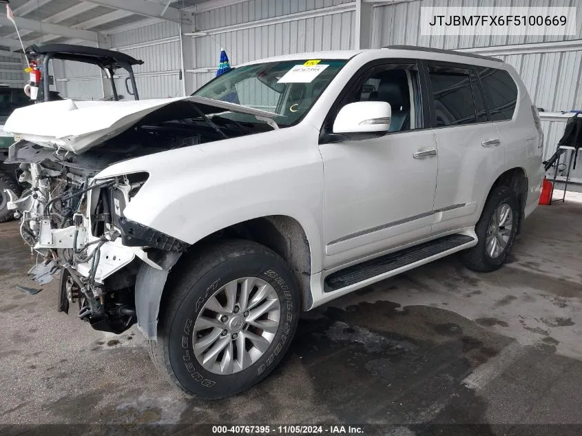 2015 Lexus Gx 460 VIN: JTJBM7FX6F5100669 Lot: 40767395