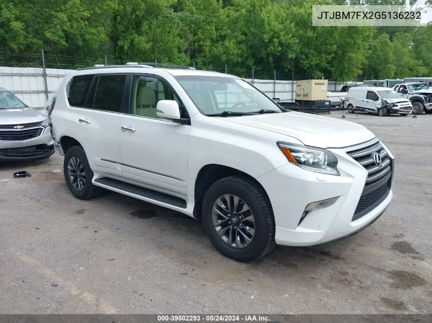 2016 Lexus 460 VIN: JTJBM7FX2G5136232 Lot: 39502293