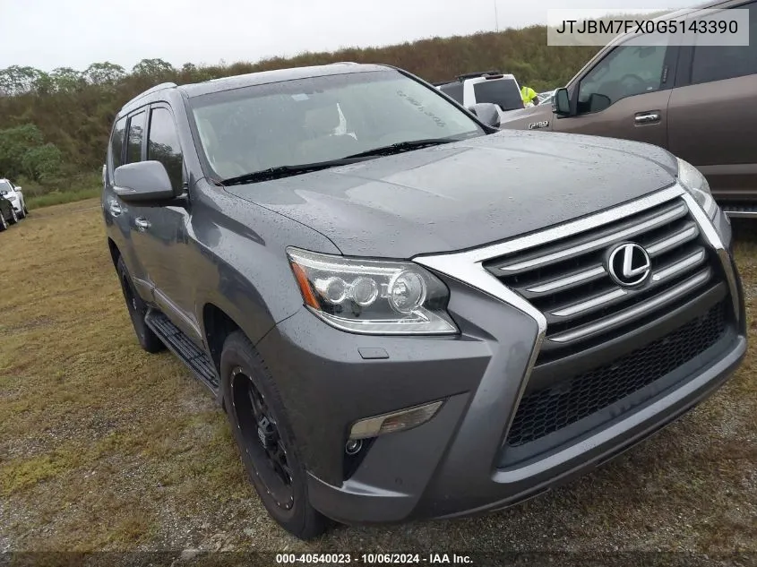 2016 Lexus Gx VIN: JTJBM7FX0G5143390 Lot: 40540023