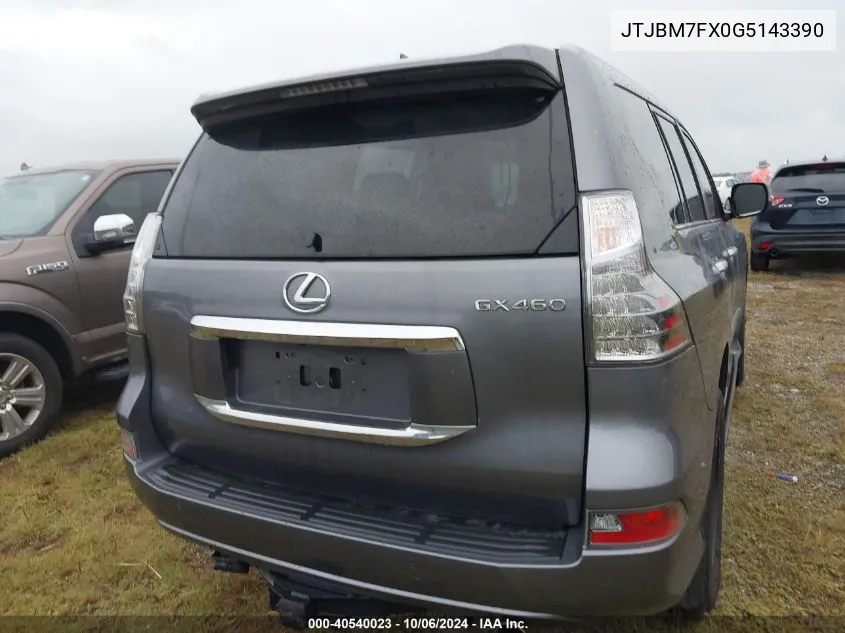 2016 Lexus Gx VIN: JTJBM7FX0G5143390 Lot: 40540023