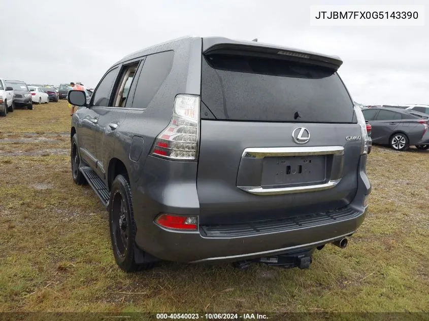 2016 Lexus Gx VIN: JTJBM7FX0G5143390 Lot: 40540023