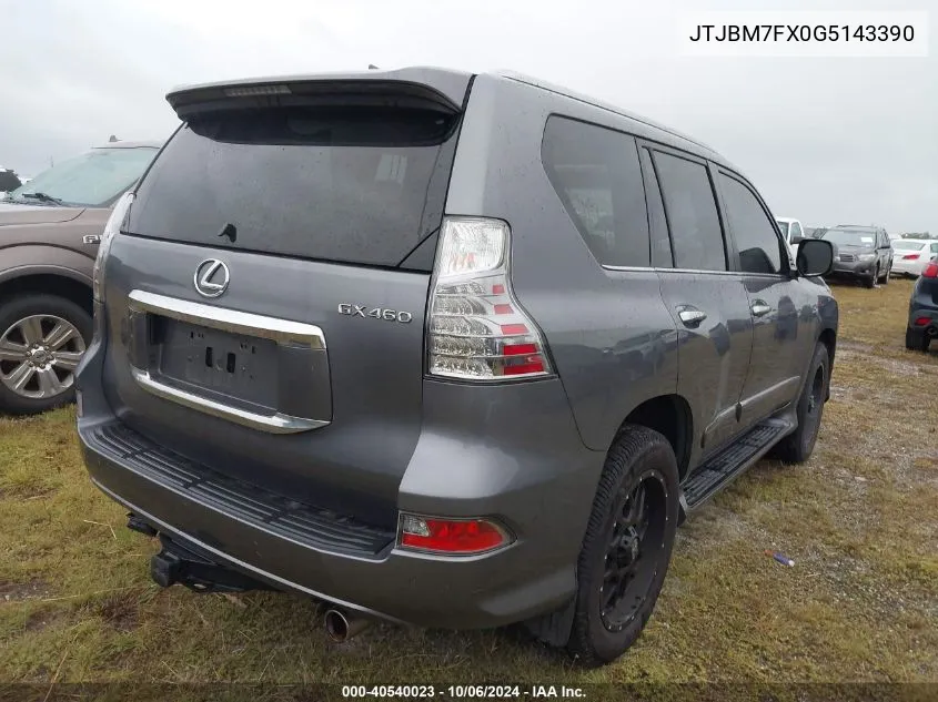 2016 Lexus Gx VIN: JTJBM7FX0G5143390 Lot: 40540023