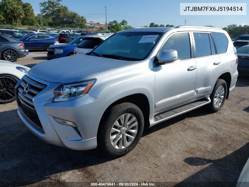 2018 Lexus Gx VIN: JTJBM7FX6J5194514 Lot: 40475841