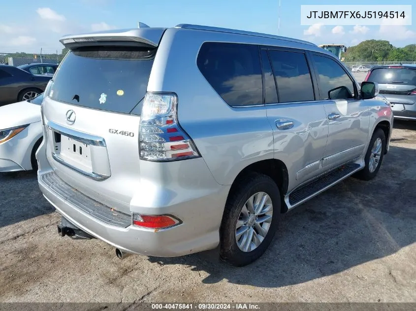 2018 Lexus Gx VIN: JTJBM7FX6J5194514 Lot: 40475841