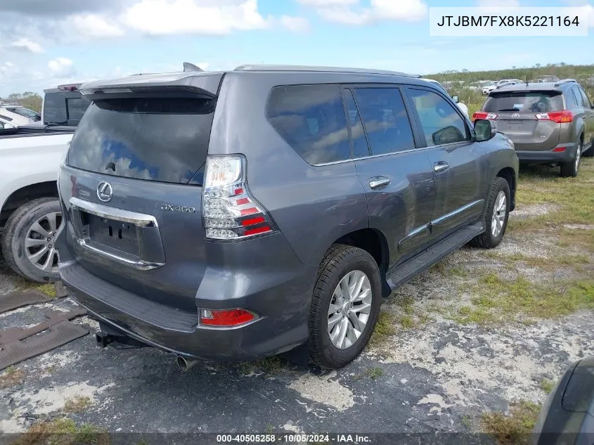 2019 Lexus Gx 460 VIN: JTJBM7FX8K5221164 Lot: 40505258