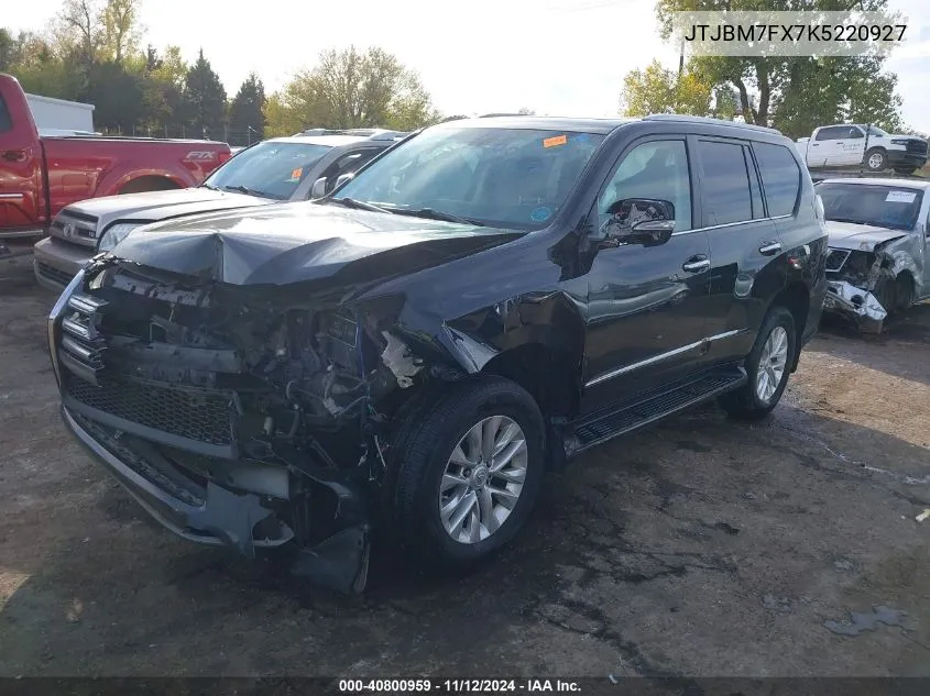 2019 Lexus Gx 460 Premium VIN: JTJBM7FX7K5220927 Lot: 40800959