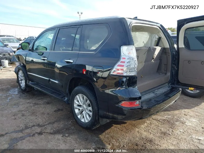 2019 Lexus Gx 460 Premium VIN: JTJBM7FX7K5220927 Lot: 40800959