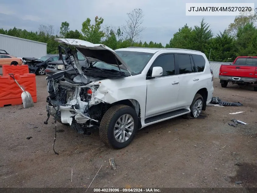 2021 Lexus Gx 460 Premium VIN: JTJAM7BX4M5270270 Lot: 40239096