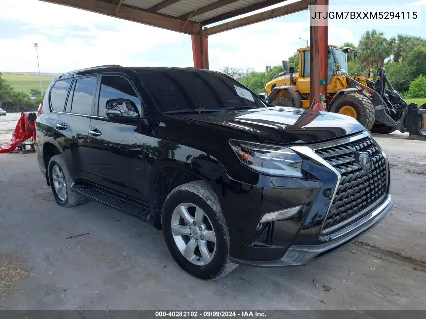 2021 Lexus 460 Luxury VIN: JTJGM7BXXM5294115 Lot: 40282102