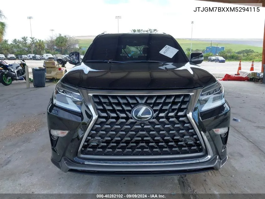 2021 Lexus 460 Luxury VIN: JTJGM7BXXM5294115 Lot: 40282102