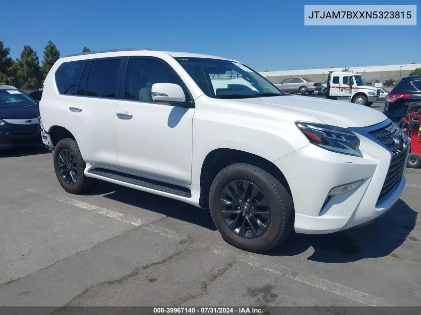 2022 Lexus 460 Premium VIN: JTJAM7BXXN5323815 Lot: 39967140