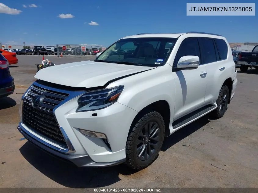 2022 Lexus 460 Premium VIN: JTJAM7BX7N5325005 Lot: 40131425