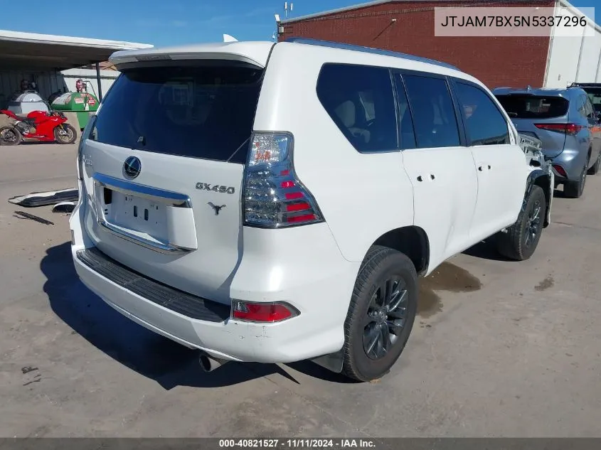 2022 Lexus Gx 460 Premium VIN: JTJAM7BX5N5337296 Lot: 40821527