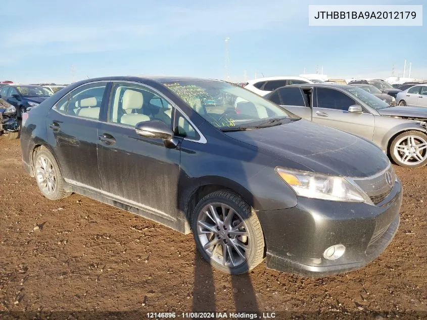 2010 Lexus Hs 250H VIN: JTHBB1BA9A2012179 Lot: 12146896