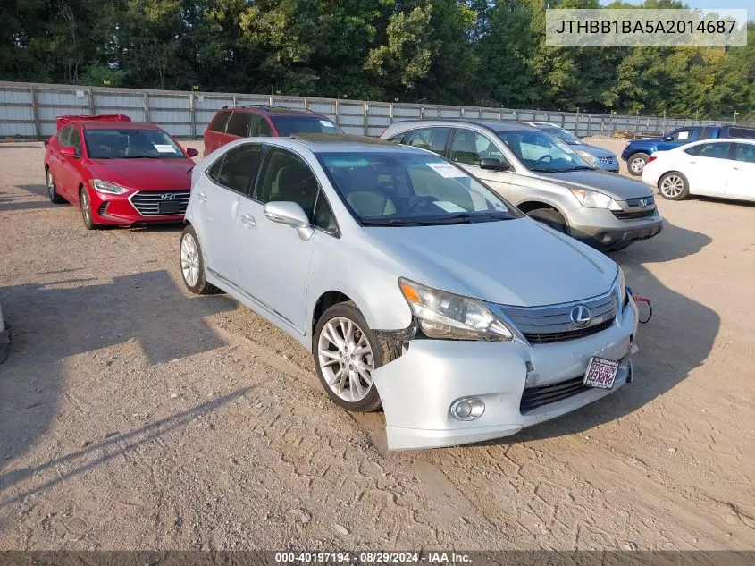 JTHBB1BA5A2014687 2010 Lexus Hs 250H Premium