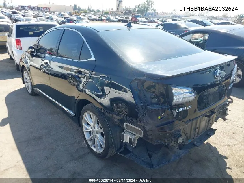 2010 Lexus Hs 250H Premium VIN: JTHBB1BA5A2032624 Lot: 40326714