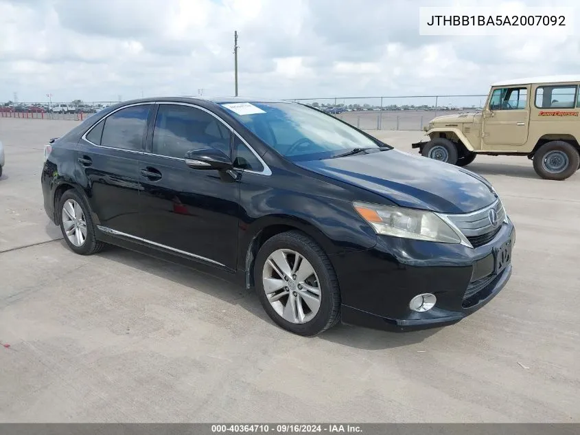 JTHBB1BA5A2007092 2010 Lexus Hs 250H