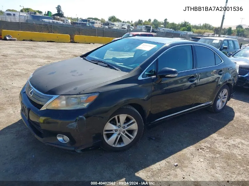 JTHBB1BA7A2001536 2010 Lexus Hs 250H