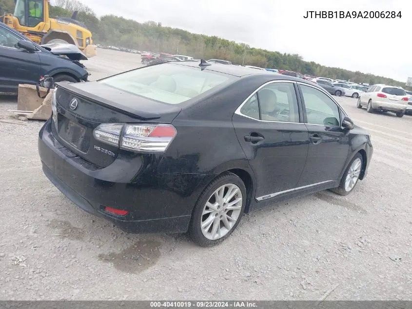 2010 Lexus Hs 250H Premium VIN: JTHBB1BA9A2006284 Lot: 40410019