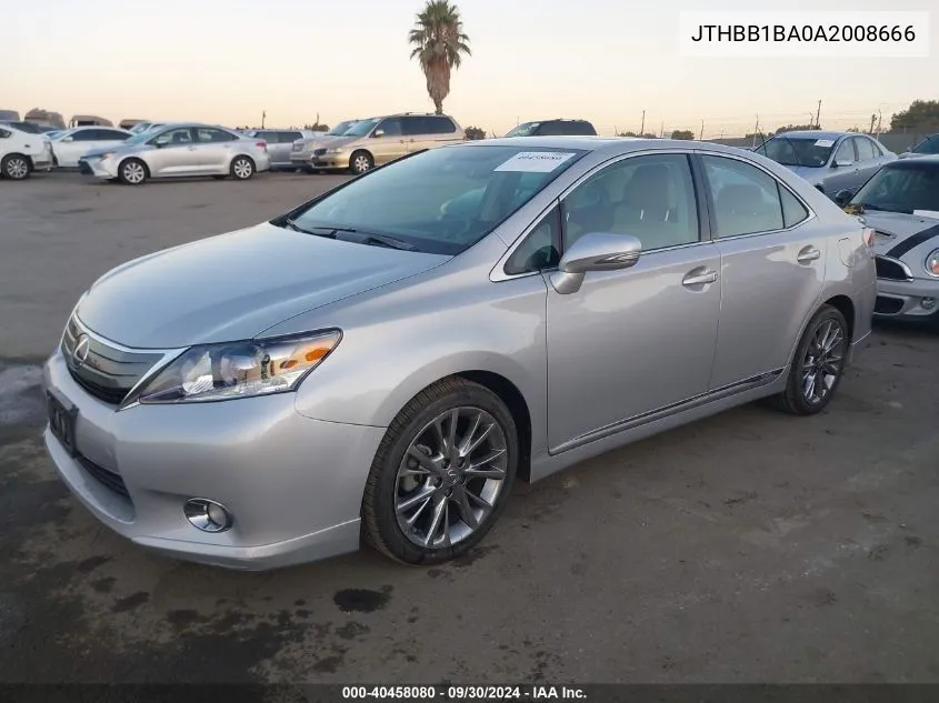 JTHBB1BA0A2008666 2010 Lexus Hs 250H