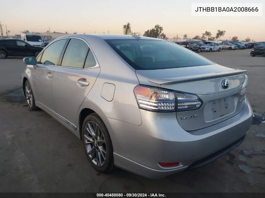 JTHBB1BA0A2008666 2010 Lexus Hs 250H